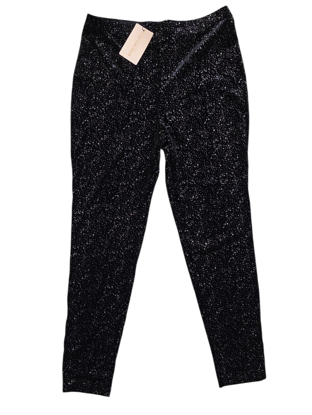 SHEIN BAE NWT XL Black Glitter Sparkle High Waisted Stretch Leggings